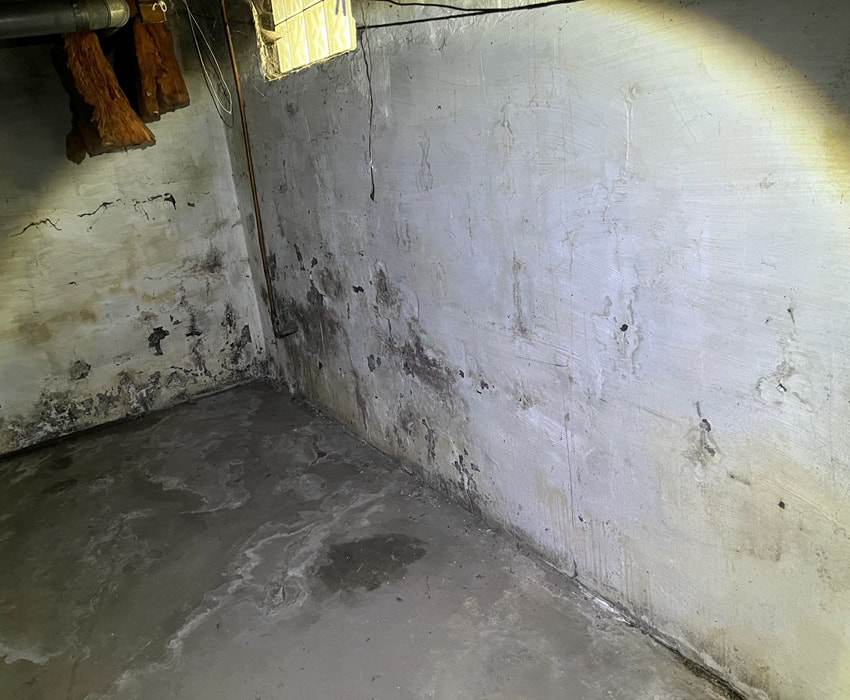 The before picture of basement crawl space in Indianapolis